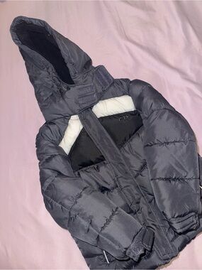 Kids Hooded Puffer Jacket - Gray
